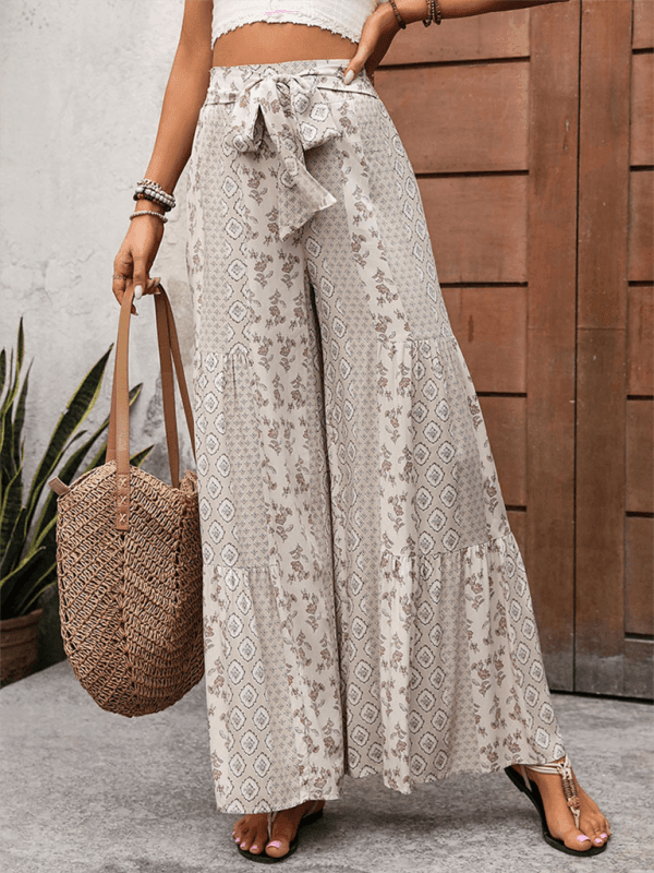 high-waisted wide-leg trousers casual wide-leg - 808Lush
