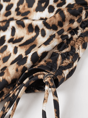 Animal Print Slim Fit Bandeau One-piece Swimsuit - 808Lush
