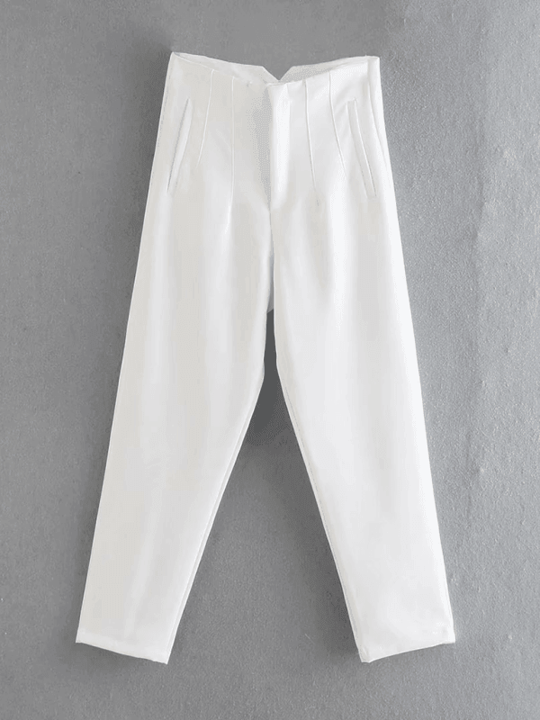 Women's High Waist Trousers Slim Casual Pants - 808Lush