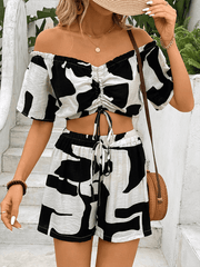 Women's Sexy Printed Shorts Set Two Piece Set - 808Lush