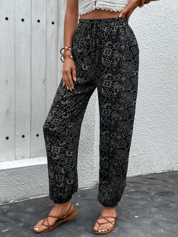 Women's printed bohemian style skinny pants - 808Lush