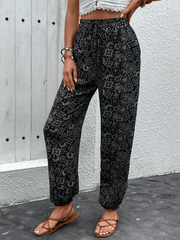Women's printed bohemian style skinny pants - 808Lush