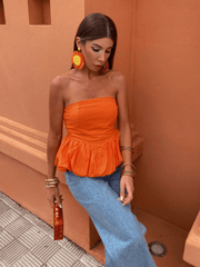 women's Y2K tube top splicing sexy bubble top