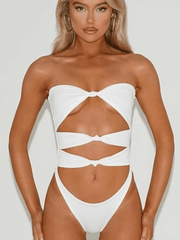 sexy fashion hollow one-piece bikini - 808Lush