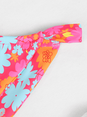 two-piece swimsuit four-piece sexy backless printed bikini