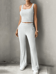 Women's casual slim fit vest trousers suit