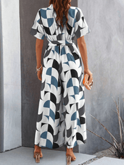 Women's Short Sleeve High Waist Jumpsuit - 808Lush