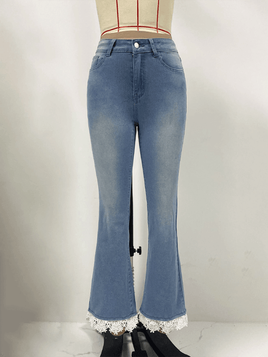 High waist slim fit bootcut jeans for women - 808Lush