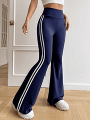 Women's high waist drape wide leg straight trousers