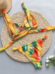 Women's Strappy Floral Print Bikini