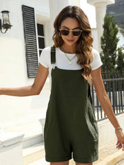 Cotton and Linen Casual Loose Overall Romper