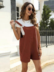 Cotton and Linen Casual Loose Overall Romper
