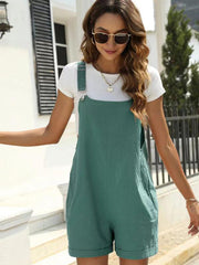 Cotton and Linen Casual Loose Overall Romper