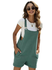 Cotton and Linen Casual Loose Overall Romper