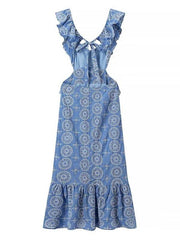 Heavy Embroidery Layered Dress