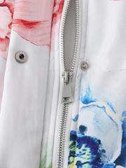 floral print long sleeve jacket