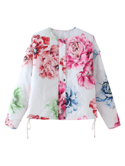 floral print long sleeve jacket