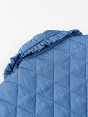 Lapel Diamond Check Lightweight Cotton Jacket
