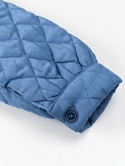 Lapel Diamond Check Lightweight Cotton Jacket