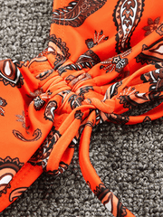 Women's Holiday Fashion Sexy Strapless Printed Bikini