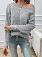 Women's casual loose long sleeve sweater