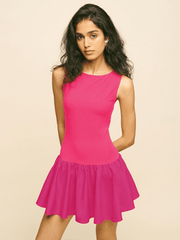 Ladies sleeveless stitching dress