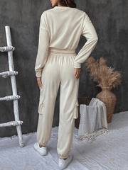 Solid color texture casual suit
