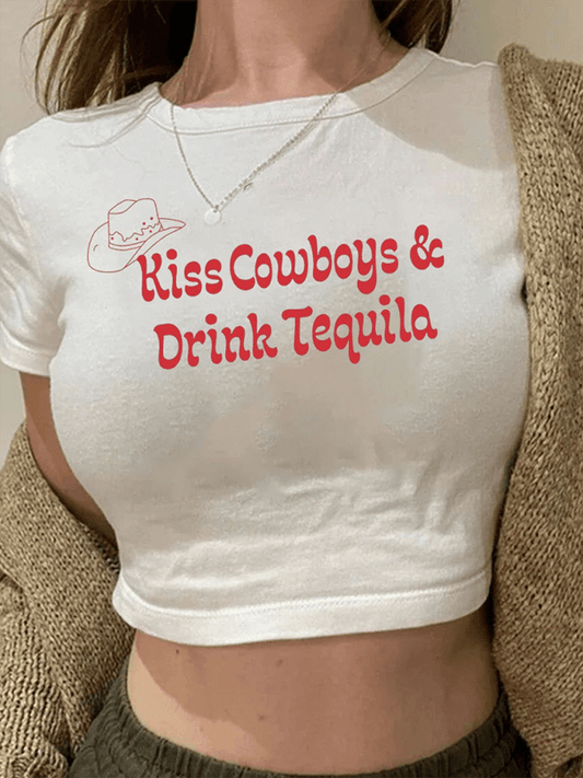Sweet Spicy Printed T-shirt Personalized Printed Y2K Top