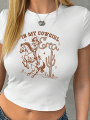 Sweet Spicy Printed T-shirt Personalized Printed Y2K Top