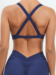 Tight-fitting quick-drying sports yoga bra for outdoor running cross-back fitness underwear