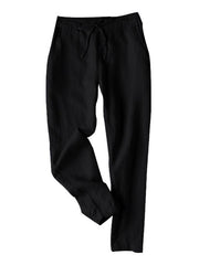 Casual High Waist Button Straight Leg Pants