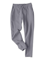 Casual High Waist Button Straight Leg Pants