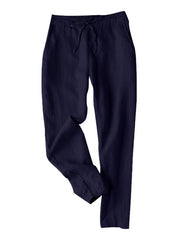 Casual High Waist Button Straight Leg Pants