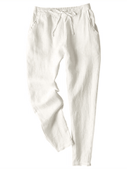 Casual High Waist Button Straight Leg Pants
