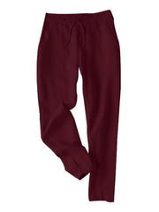 Casual High Waist Button Straight Leg Pants