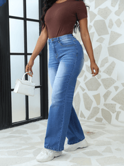 Vintage Loose Casual Straight Leg Denim Trousers
