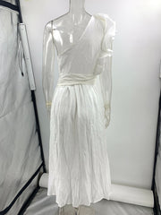 New Fashion Sexy Solid Color Off-shoulder Backless Dress