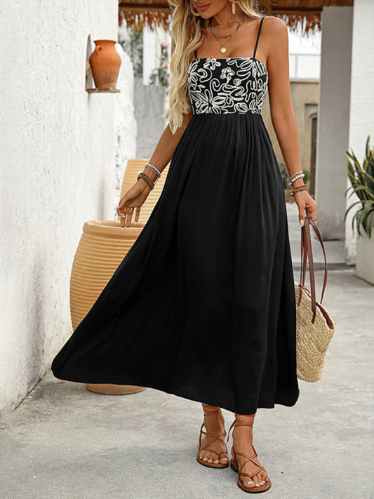 New style sleeveless casual suspender dress
