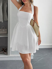 Elegant halterneck short dress
