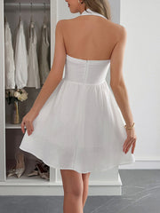 Elegant halterneck short dress