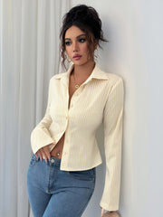 Striped Long Sleeve Button-Down Shirt