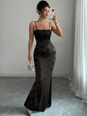 suspender hollow dress