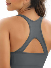 Women's Beautiful Back High Waist Peach Hip Seamless Knitted Tank Top Shorts Two-Piece Set - 808Lush