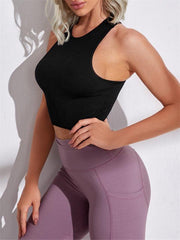 Women's Round Neck Quick Dry Pit Bar Sports Vest - 808Lush