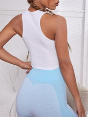 Women's Round Neck Quick Dry Pit Bar Sports Vest - 808Lush