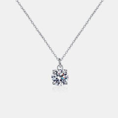 1 Carat Moissanite 925 Sterling Silver Necklace - 808Lush