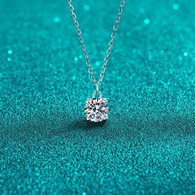 1 Carat Moissanite 925 Sterling Silver Necklace - 808Lush