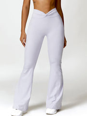 Twisted High Waist Bootcut Active Pants with Pockets - 808Lush