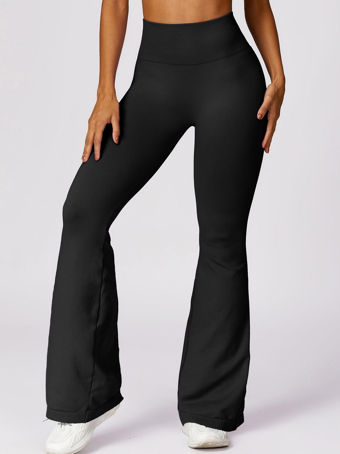 Wide Waistband High Waist Bootcut Pants - 808Lush