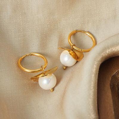 18K Gold-Plated Bead Dangle Earrings - 808Lush